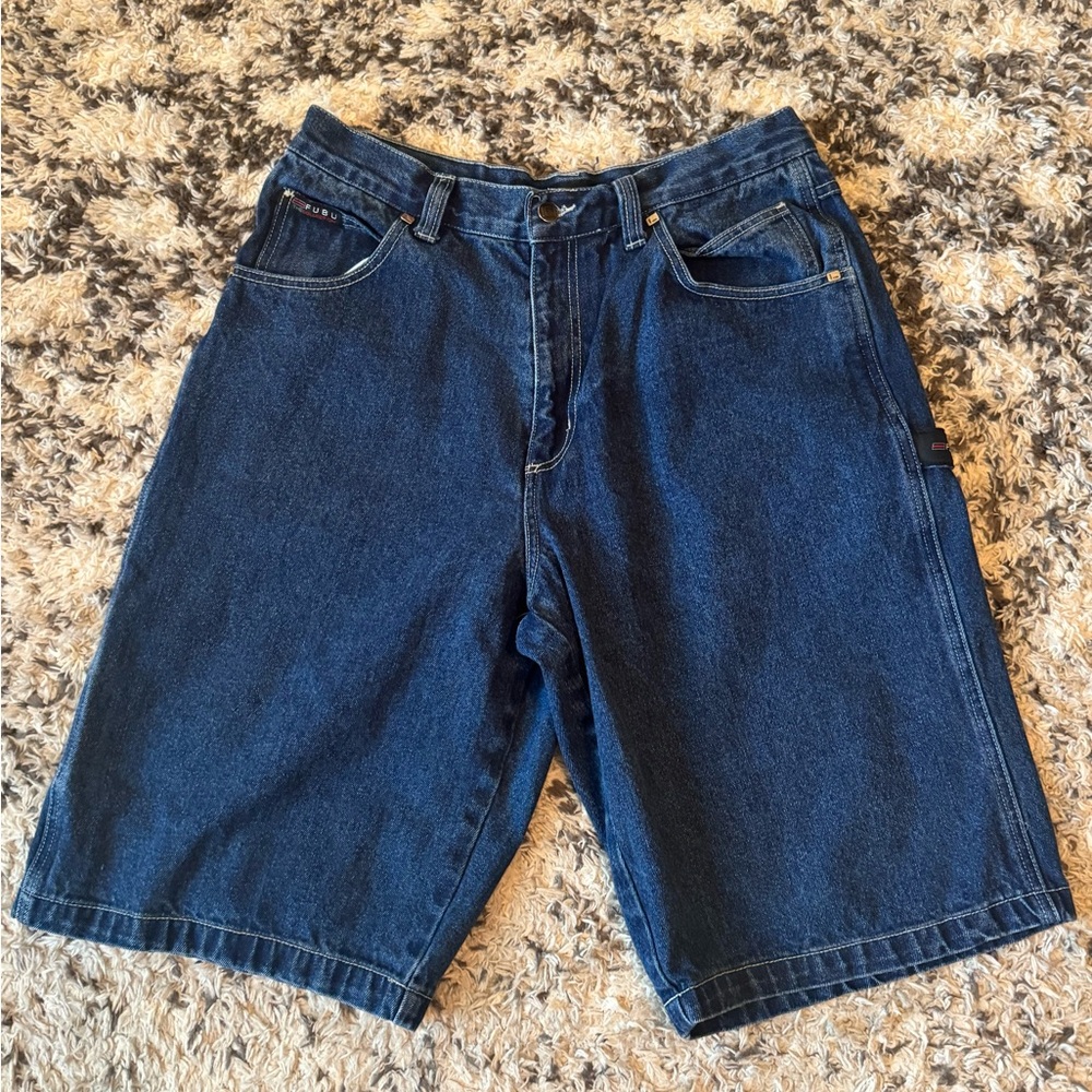 Vintage Y2K FUBU The collection wide leg cargo shorts